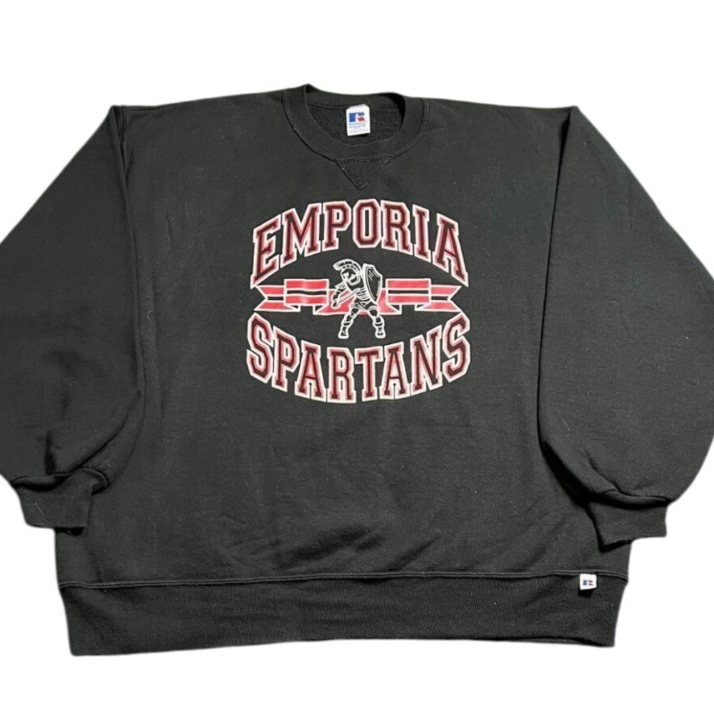 Vintage Emporia Spartans Russell Athletic Crewneck Sweatshirt XXL College